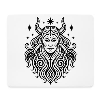 Rauhnächte Perchtenmaske Pagan Symbol - Mousepad (Querformat) - Weiß - Vorne