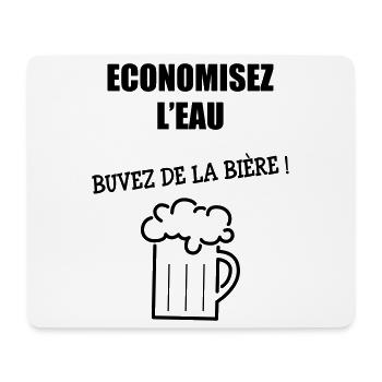 Save water, drink beer - Mouse Pad (horizontal) - white - Front