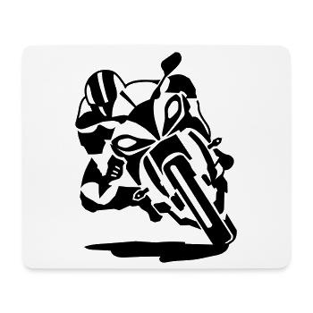 motocyclette - Tapis de souris (format paysage) - blanc - Devant