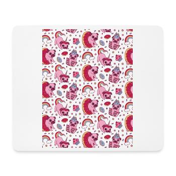 Niedliches Hunde Muster für Hundeliebhaber - Mousepad (Querformat) - Weiß - Vorne