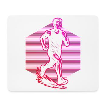 Illustration de course pour la course - Tapis de souris (format paysage) - blanc - Devant