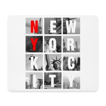 New York City Kollage Raster - Mousepad (Querformat) - Weiß - Vorne