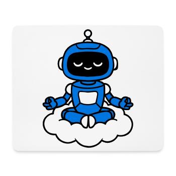 AI Human Fan Club Hovering Robot - Mouse Pad (horizontal) - white - Front