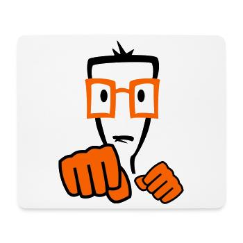 Boxer Fighter Boy - Tapis de souris (format paysage) - blanc - Devant