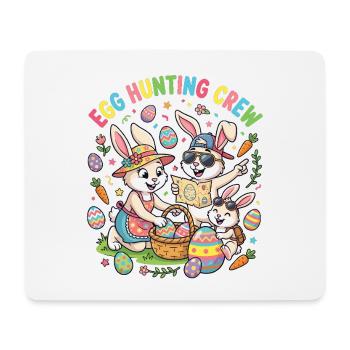 Hosterhasen Familie -Eier Sammler - Mousepad (Querformat) - Weiß - Vorne