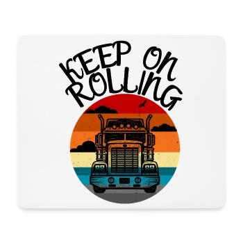 Amerikanischer Lkw – Klassischer US-Lkw-Fahrer - Mousepad (Querformat) - Weiß - Vorne