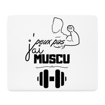 Musculation Vintage Minimal - Tapis de souris (format paysage) - blanc - Devant