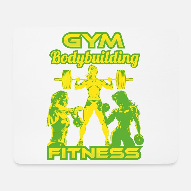 Fitness-gymGirlsG - Mouse Pad (horizontal) - white