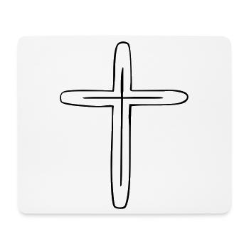 cross - Mouse Pad (horizontal) - white - Front