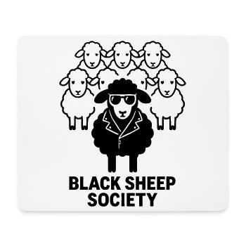 Nonkonformist: Der Schwarze Schaf-Kreis - Mousepad (Querformat) - Weiß - Vorne