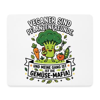 Veganer Gemüse Mafia Humor Spruch - Mousepad (Querformat) - Weiß - Vorne