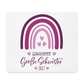 Große Schwester 2027 Regenbogen  - Mousepad (Querformat) - Weiß - Vorne