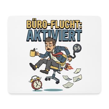Büro Flucht 9 to 5 Humor Arbeit - Mousepad (Querformat) - Weiß - Vorne