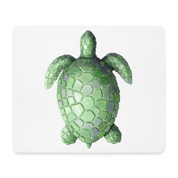 Mosaïque de Tortue - Cadeau pour les éventails de la mer - Tapis de souris (format paysage) - blanc - Devant