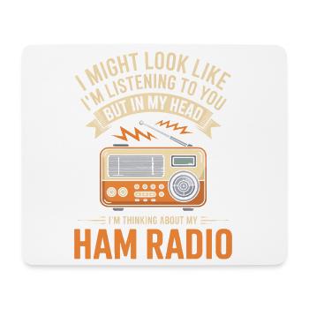 Amateurfunk-Tee - Mousepad (Querformat) - Weiß - Vorne