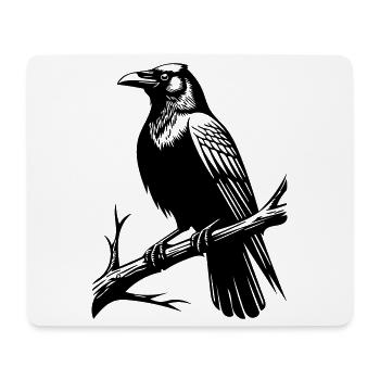 Crow - Mouse Pad (horizontal) - white - Front