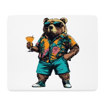 Bear Comic Summer - Mouse Pad (horizontal) - white - Front