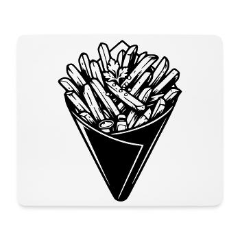 cornet_de_frites - Mousepad (Querformat) - Weiß - Vorne