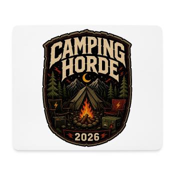 Camping Horde 2026 Metal Festival Camp Badge - Mousepad (Querformat) - Weiß - Vorne