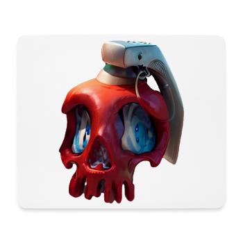 Roter Schädel mit VR-Headset - Mousepad (Querformat) - Weiß - Vorne