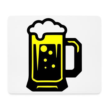 Icône du verre de bière - Tapis de souris (format paysage) - blanc - Devant