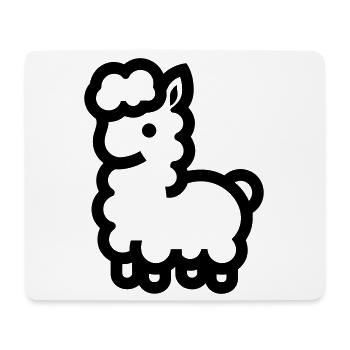 Alpaca - Mouse Pad (horizontal) - white - Front