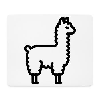 Lama - Mousepad (Querformat) - Weiß - Vorne
