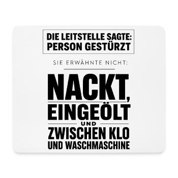 Person Gestürzt, Details Verschwiegen - Mousepad (Querformat) - Weiß - Vorne