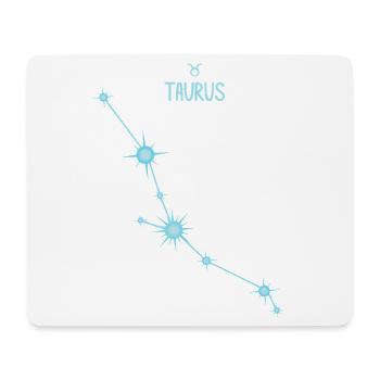 Stier-Tierkreiszeichen Stern Sternbild Pastellblau - Mousepad (Querformat) - Weiß - Vorne