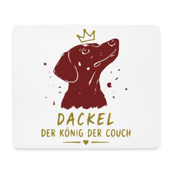 Dackel König Der Couch - Mousepad (Querformat) - Weiß - Vorne