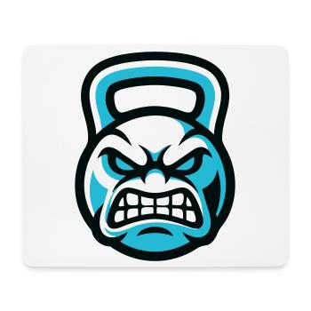 Kettlebell Teufel Grafik - Mousepad (Querformat) - Weiß - Vorne