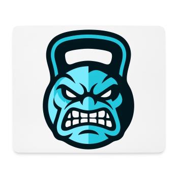 Workout Kettlebell Logo - Mouse Pad (horizontal) - white - Front