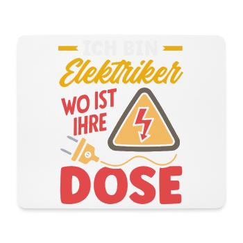 Elektrikerin Wo Ist Ihre Dose - Mousepad (Querformat) - Weiß - Vorne