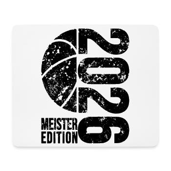 Basketball Meister Edition 2026 in schwarz - Mousepad (Querformat) - Weiß - Vorne