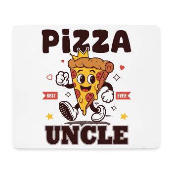 Pizza_uncle_Cadeau_Amateur_de_Pizza - Mousepad (Querformat) - Weiß - Vorne
