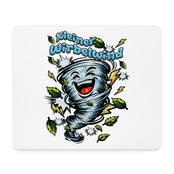 Kleiner Wirbelwind Lachender Tornado - Mousepad (Querformat) - Weiß - Vorne