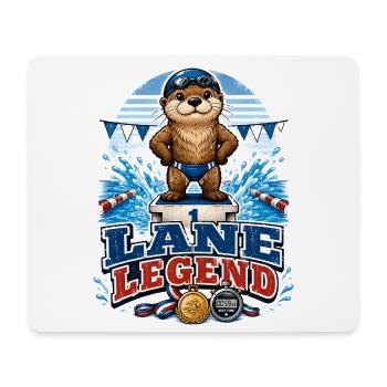 Legend Schwimmer schwimmen Pool-Cartoon Schwimm - Mousepad (Querformat) - Weiß - Vorne