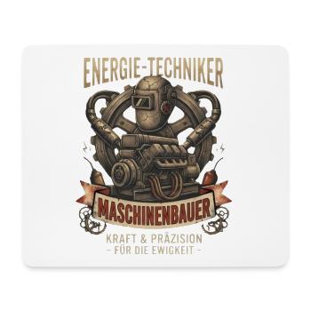 EnergieTechniker Maschinbauer Kraft - Mousepad (Querformat) - Weiß - Vorne