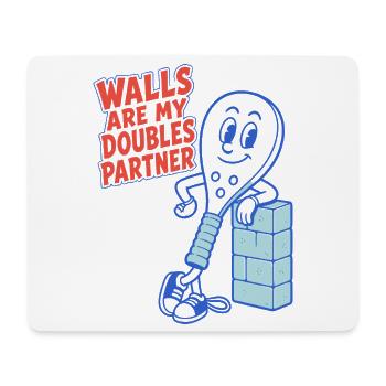 Padel – Walls Are My Doubles Partner - Mousepad (Querformat) - Weiß - Vorne