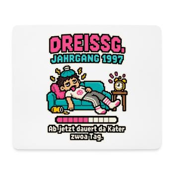Dreißg Jahrgang 1997 - Mousepad (Querformat) - Weiß - Vorne