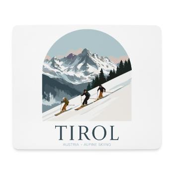 Tirol Austria Alpine Skiing - Mousepad (Querformat) - Weiß - Vorne