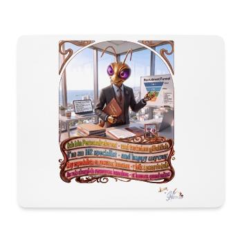 Heuschrecke JOGUE Personalreferent HR Büro Pop Art - Mousepad (Querformat) - Weiß - Vorne