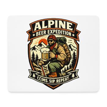 Alpine Bier Expedition - Mousepad (Querformat) - Weiß - Vorne