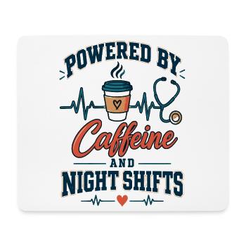 Kaffee Kraft NachtSchicht - Mousepad (Querformat) - Weiß - Vorne