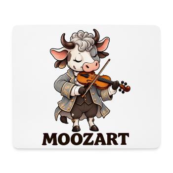 Cute Cow Mozart Wortspiel Klassische Musik Geiger Kunst - Mousepad (Querformat) - Weiß - Vorne