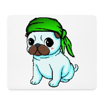 Bandana Mops - Mousepad (Querformat) - Weiß - Vorne
