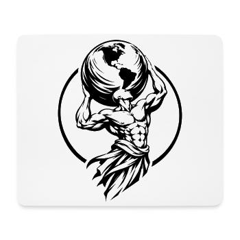 Strong Men Carry the World - Mousepad (Querformat) - Weiß - Vorne