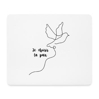 I choose peace - Mouse Pad (horizontal) - white - Front