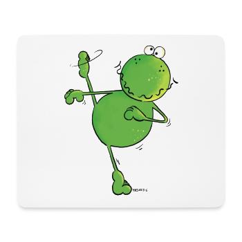 Dancing Frog - Grenouille - Tapis de souris (format paysage) - blanc - Devant