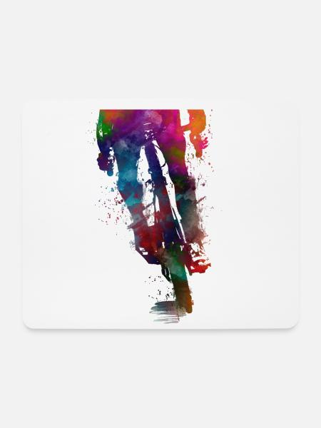 Radsport Kunst - Mousepad (Querformat) - Weiß